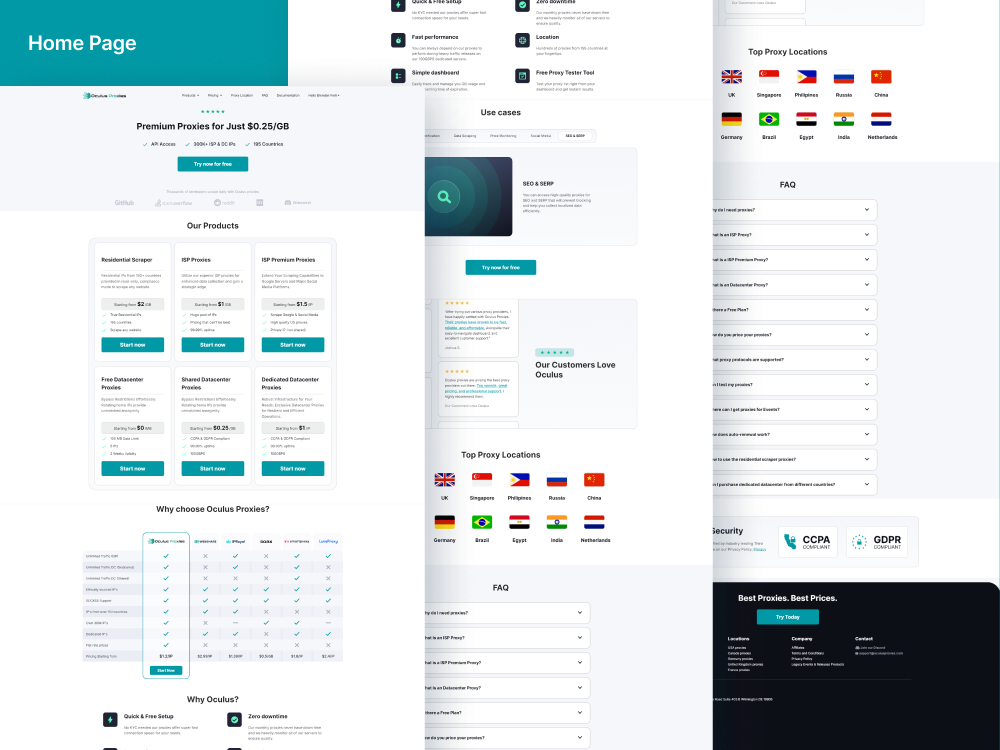 OculusProxies - E-Commerce Portal